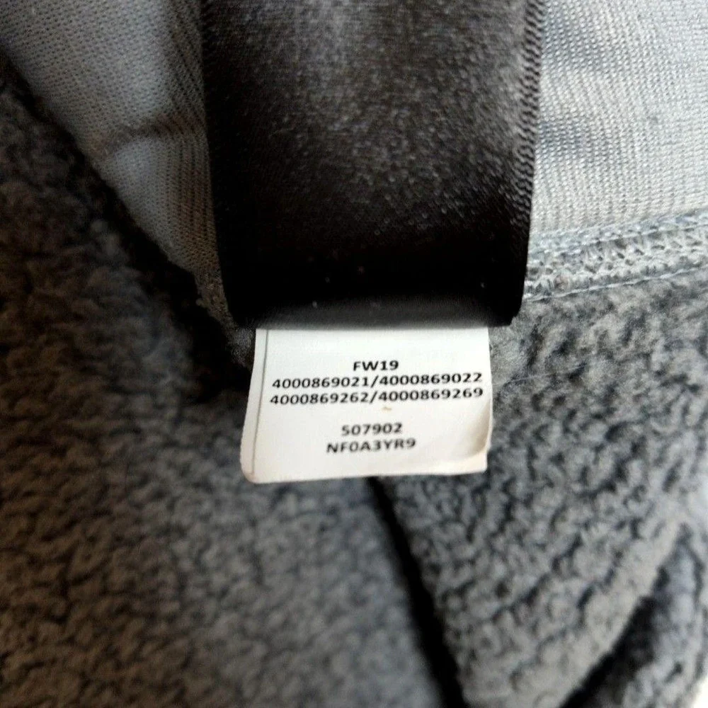 The North Face Vest Mens XL Gray Gordon Lyons Quilted Fleece Full Zip Pockets